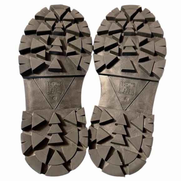 SCHUTZ Christie Studs Crackled Leather Loafers Silver EUC women’s Size 7.5 - Picture 8 of 9